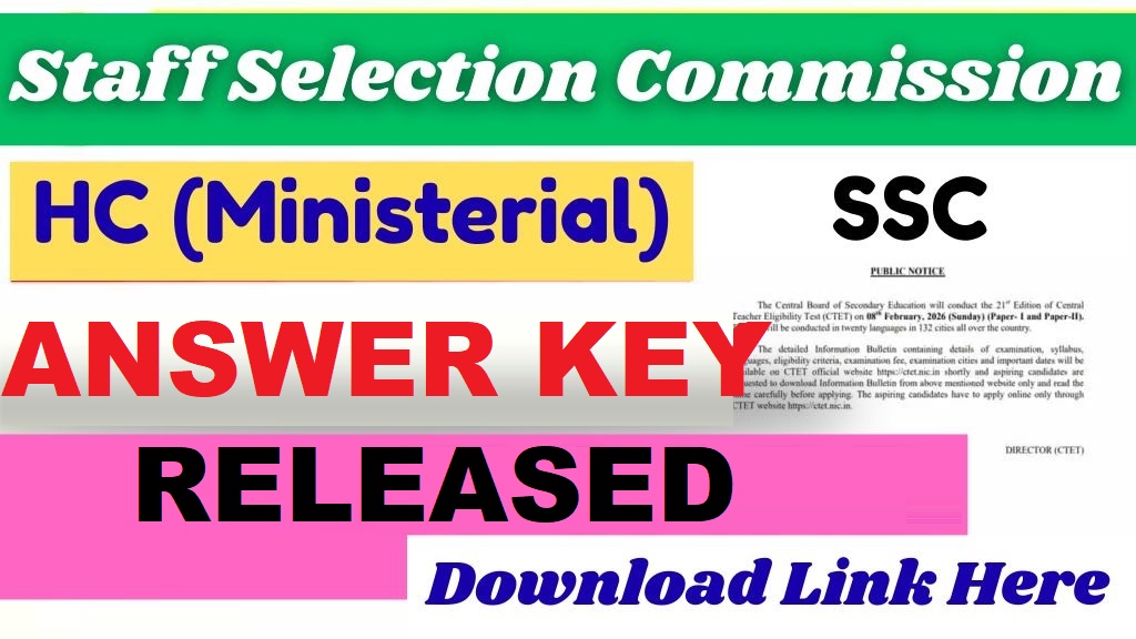 SSC Delhi Police HC (Ministerial) Answer Key 2026