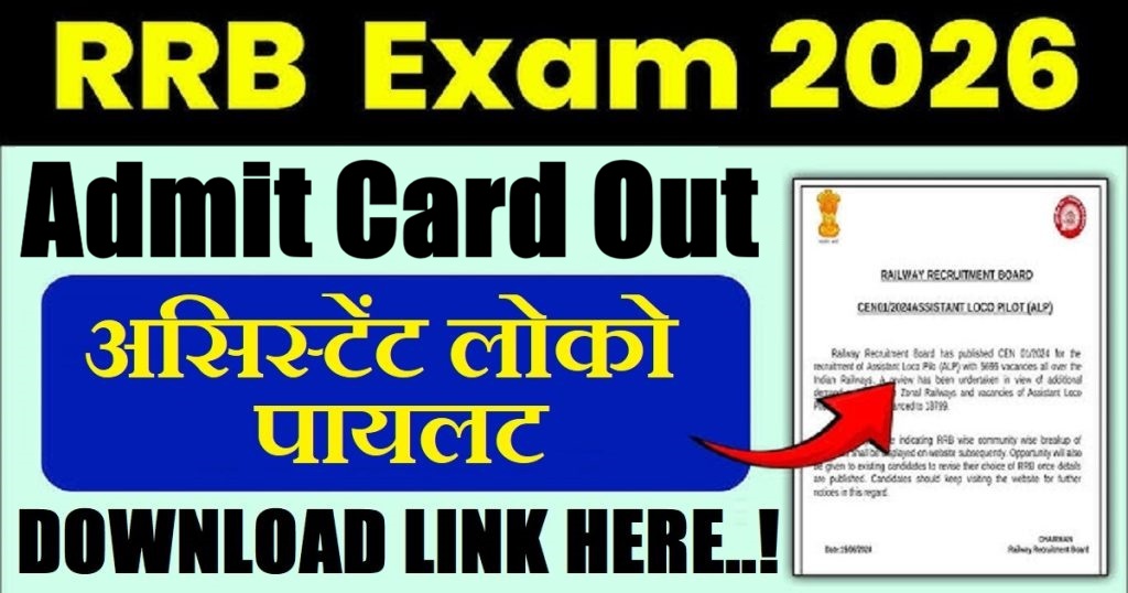 Railway RRB ALP Admit Card 2026