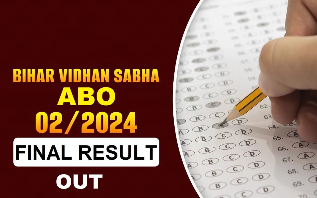 Bihar Vidhan Parishad ABO 02/2024 Final Result