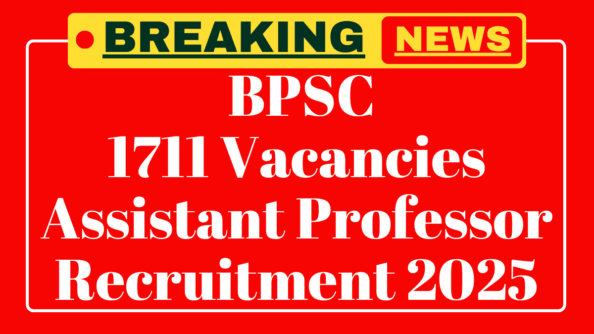 BPSC Assistant Professor Recruitment 2025