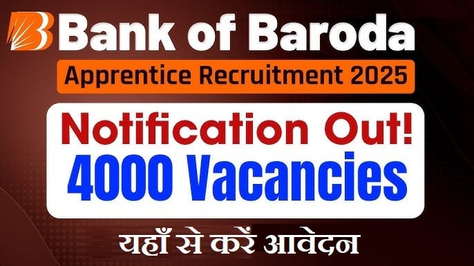 Bank of Baroda Apprentice Recruitment 2025