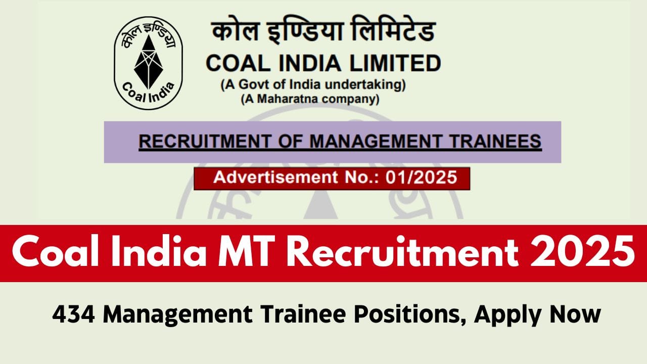 Coal India CIL Management Trainee MT Recruitment 2025